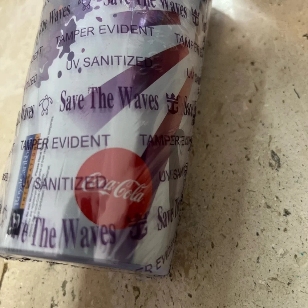 NEW SEALED Royal Caribbean Save The Waves Coca Cola Tumblers Lot Of 3